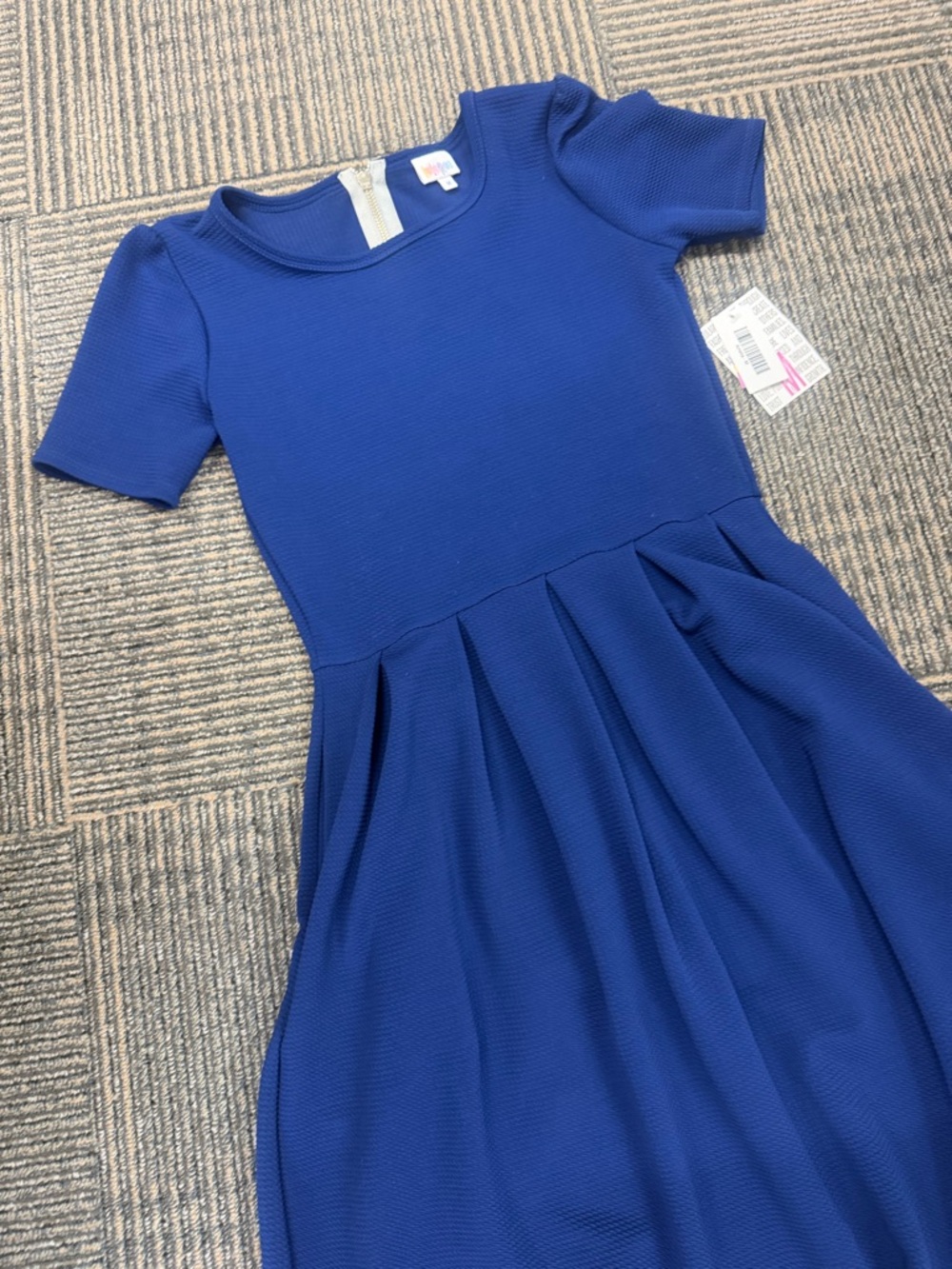 NWT LuLaRoe Amelia Navy Dark Royal Blue Dress Sz M